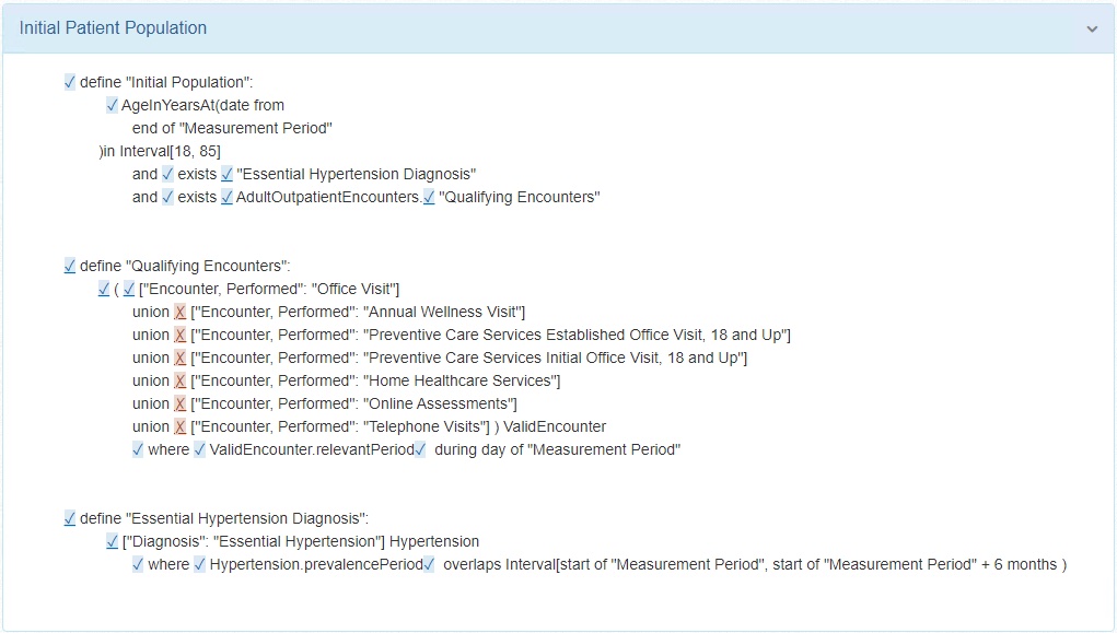 CQMsolution screenshot of patient drilldown screen for quality measures